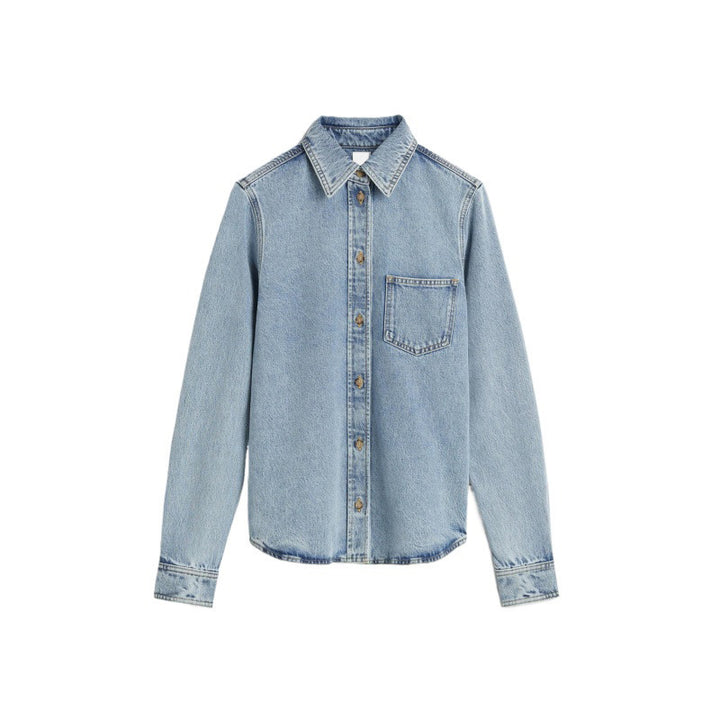 Chemise en denim pour femmes à coupe décontractée Chic & Stil