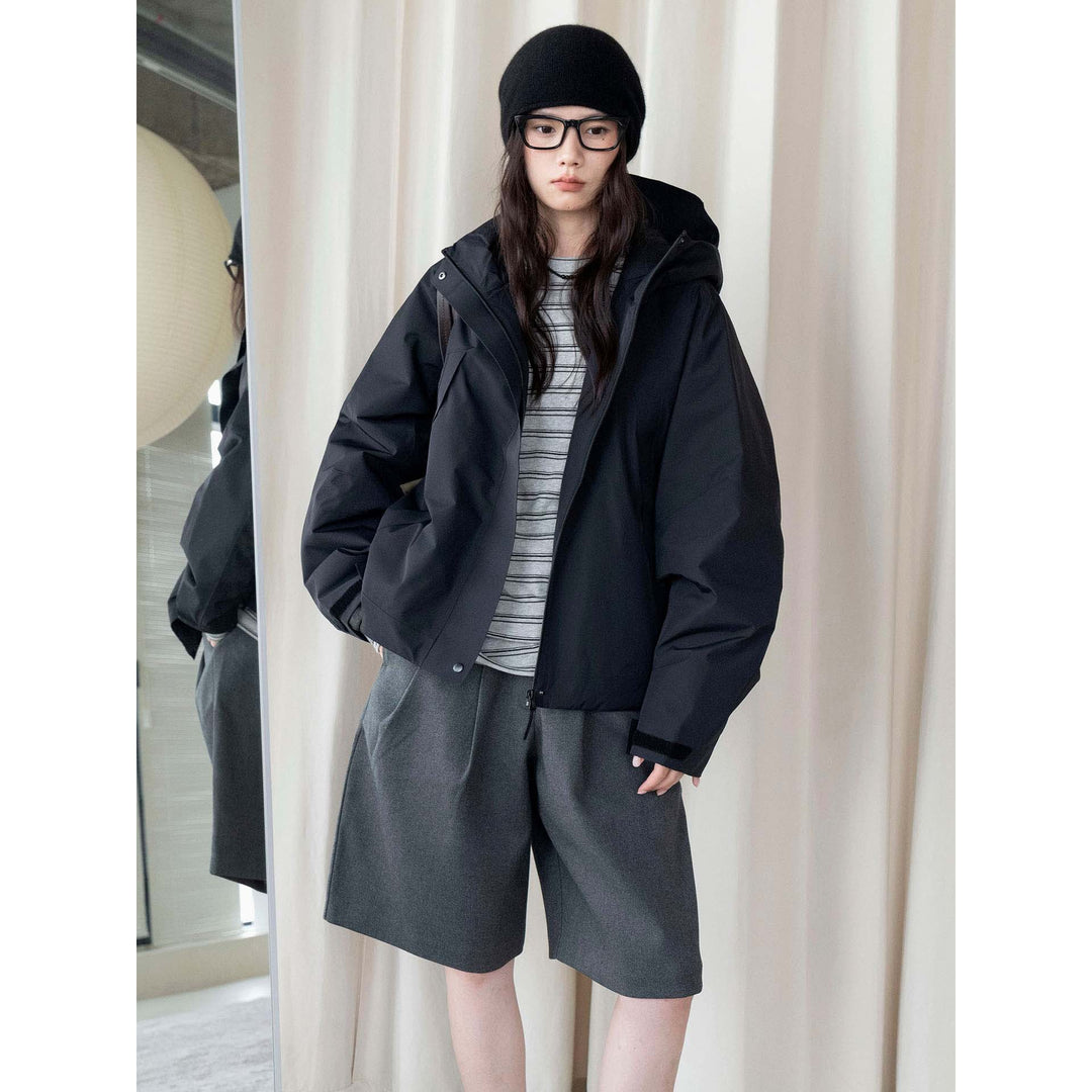 Women Padded Oversize Parka with Hood and Technical Weather Protection Amarae
