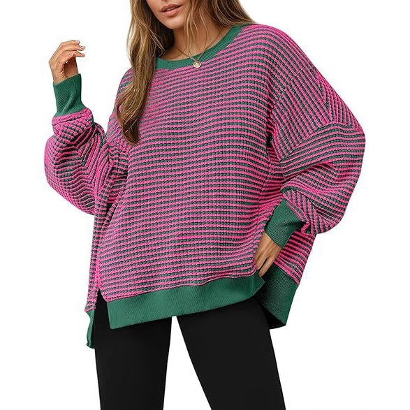 Ladies striped casual wide fit sweater Lune London