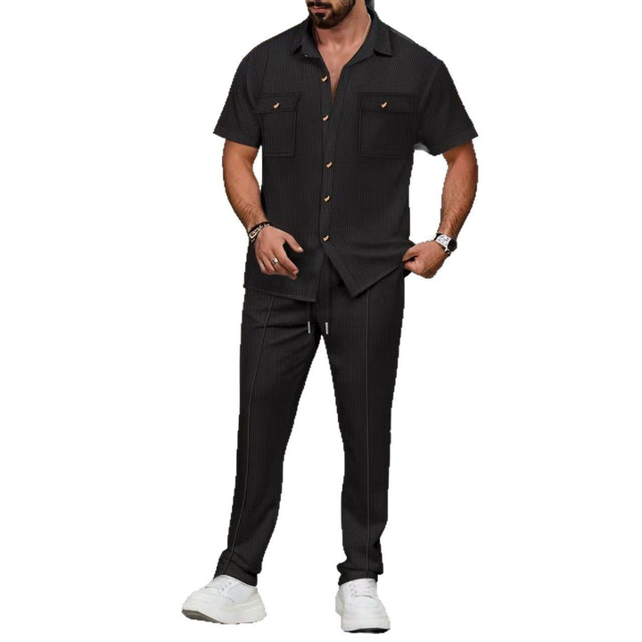Fashion casual suit for men with striped pattern and practical pockets Lune London