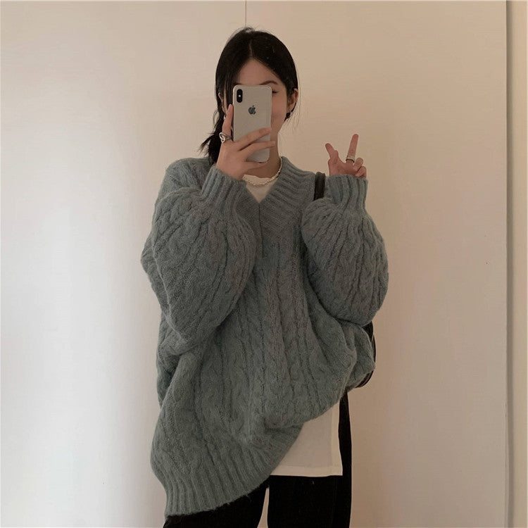 Pull en tricot pour femmes avec motif en câble texturé et manches volumineuses Chic & Stil