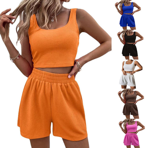 Amarae casual shorts and crop top set for women