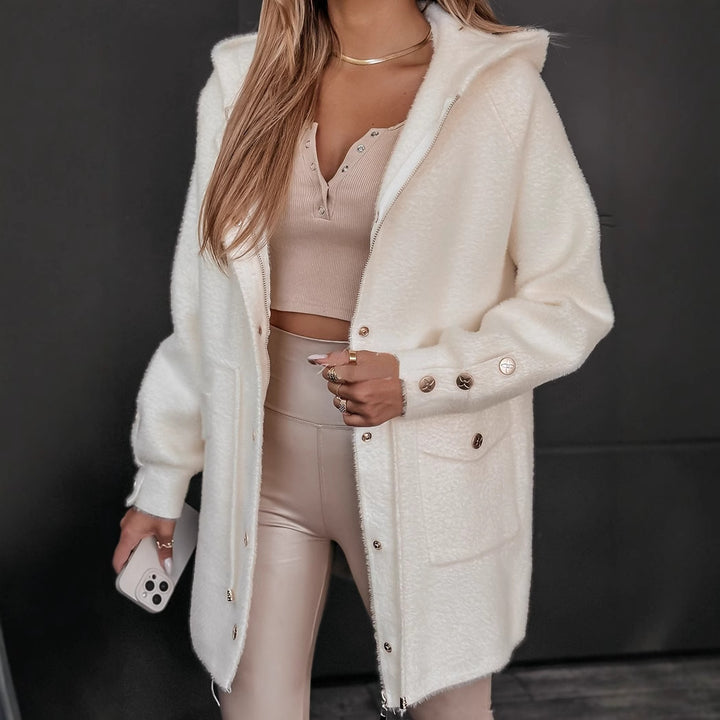 Veste en polaire confortable pour femmes avec capuche et poches pratiques Chic & Stil