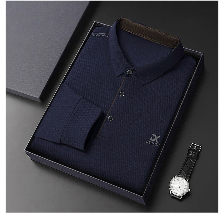 Men's polo with high-quality texture and modern collar Lune London