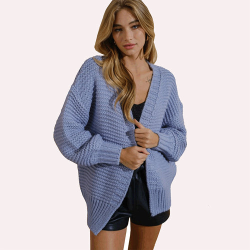 Ladies comfortable knitted vest with an open front design and a trendy structured pattern Amarae