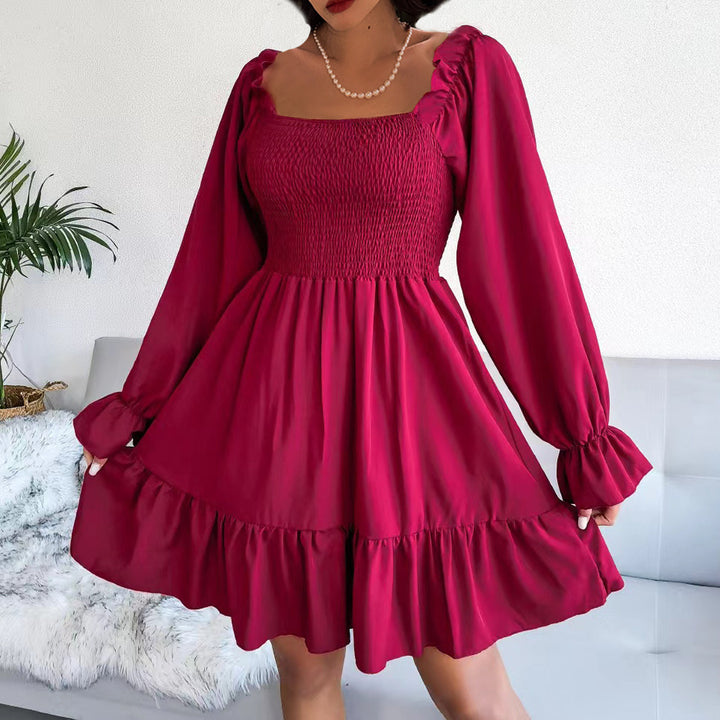 Mini dress for women with ruffles and voluminous sleeves Lune London