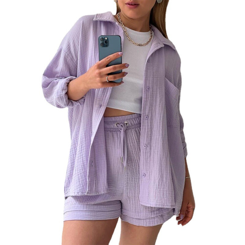 Ladies Casual Top and Lightweight Shorts Set Lune London