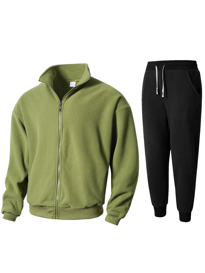 Lune London Men's Polar Fleece Loungewear with High Collar