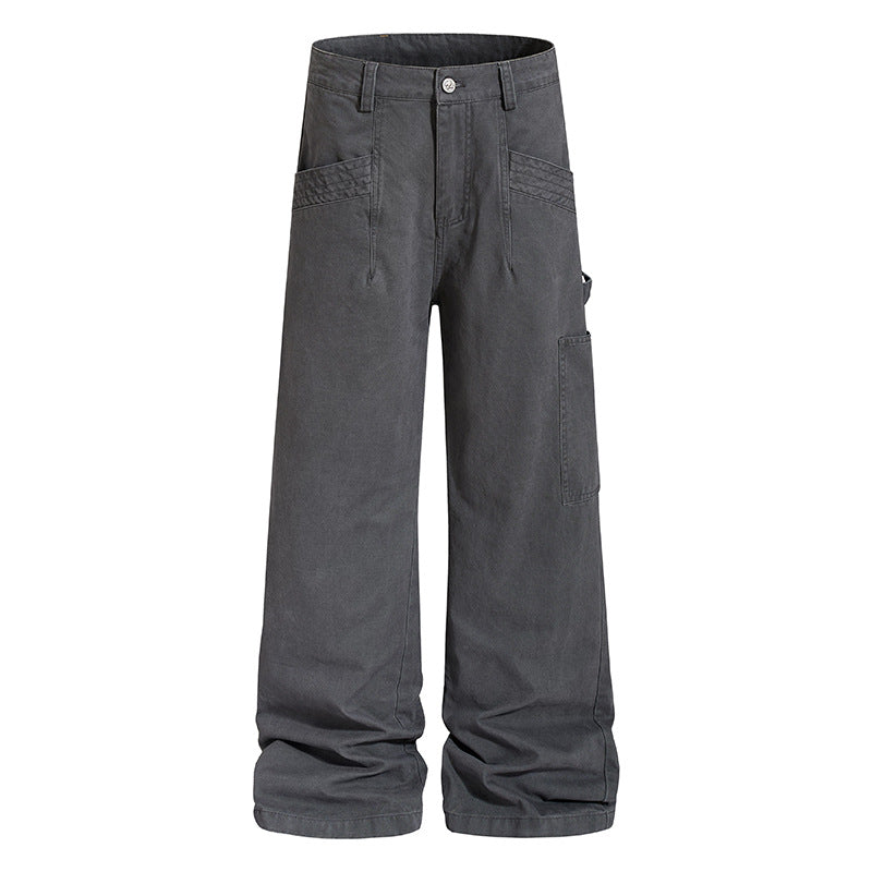 Women's Wide Cargo Palazzo Pants with Utility Pockets, High Waist and Casual Culotte Cut Amarae