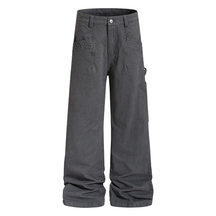 Women's Wide Cargo Palazzo Pants with Utility Pockets, High Waist and Casual Culotte Cut Amarae