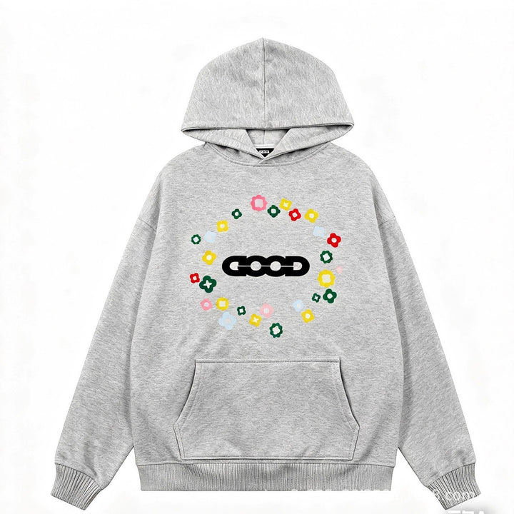Women's hooded sweatshirt with creative floral pattern Chic & Stil