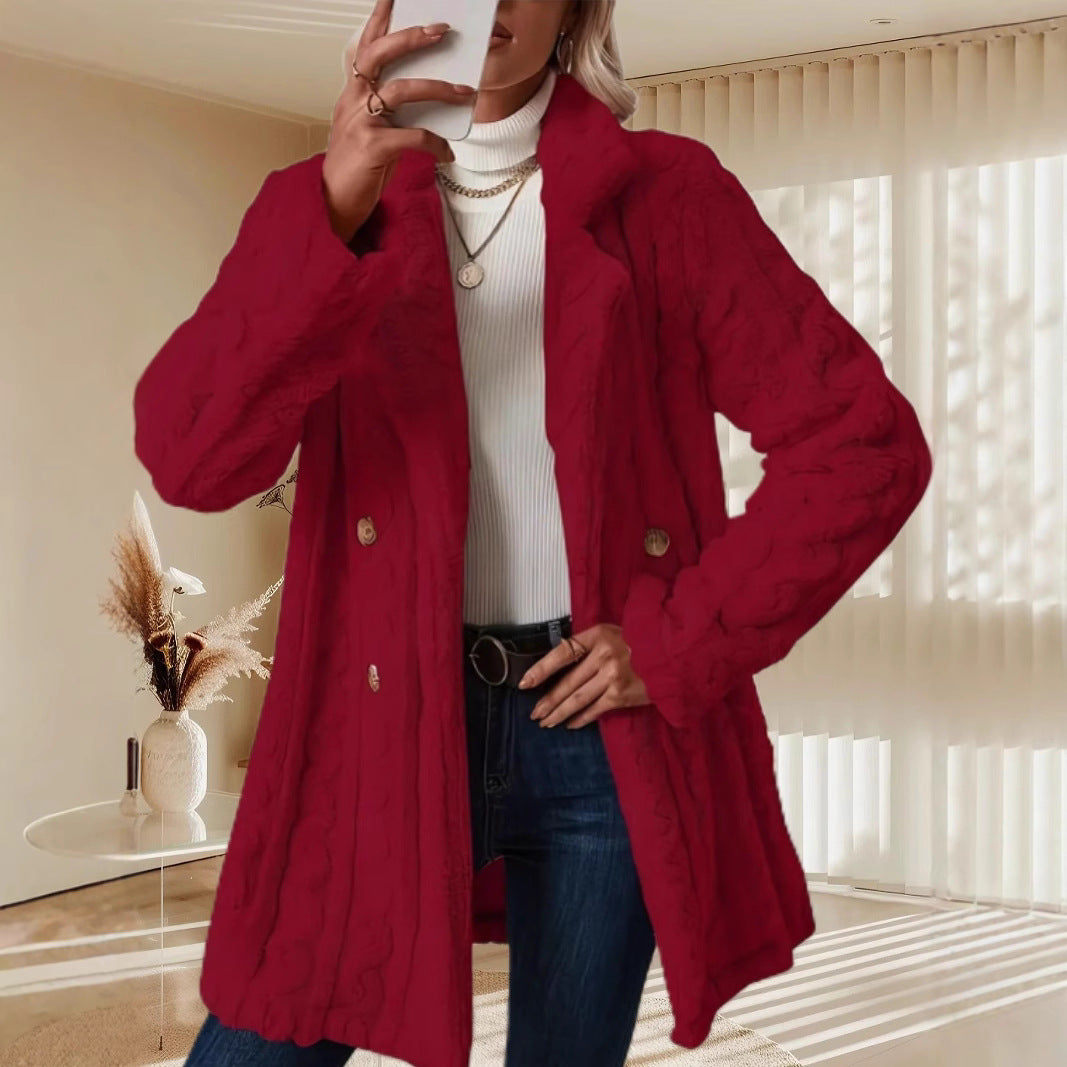 Ladies cozy fleece jacket with Amarae structure