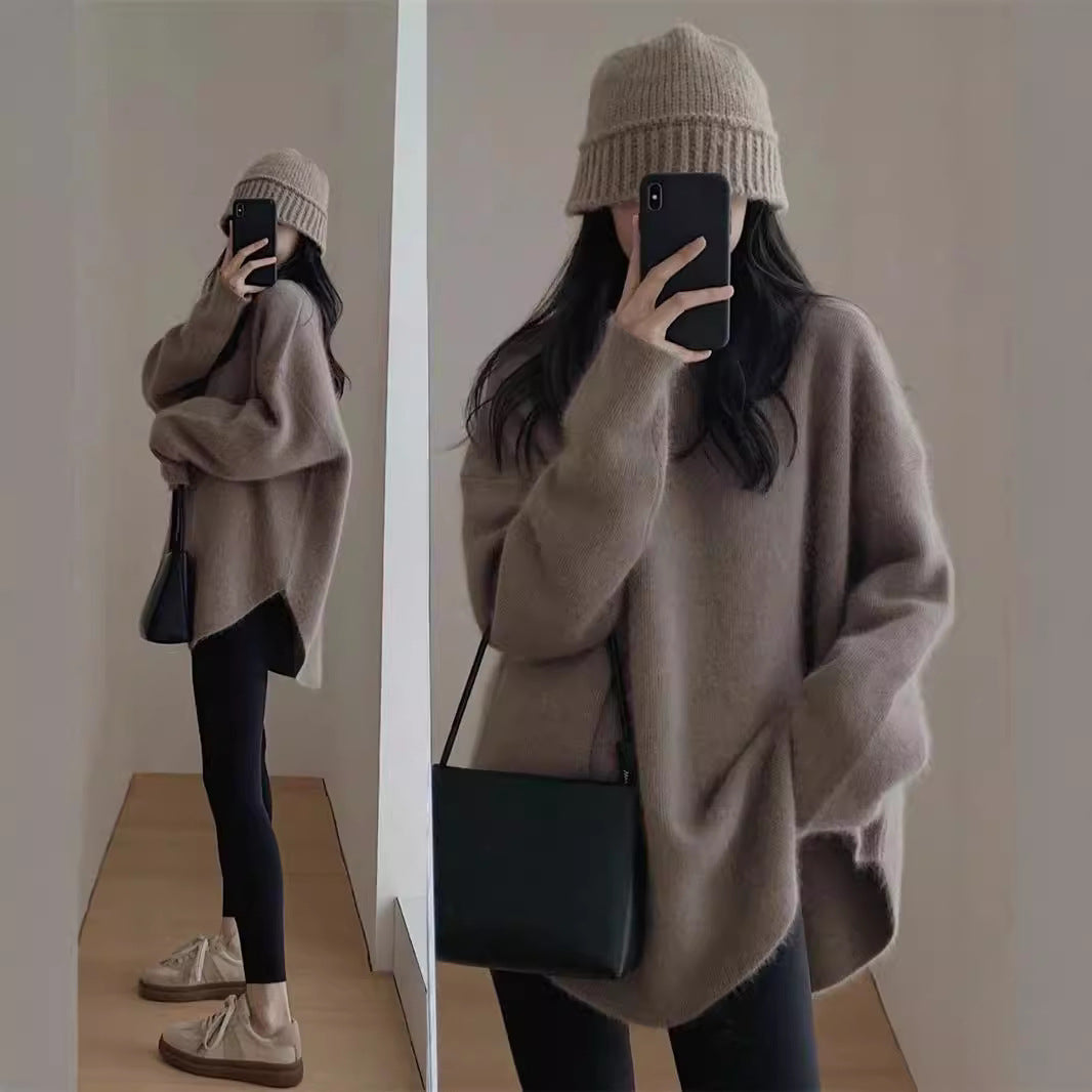 Pull surdimensionné confortable pour femme avec surface texturée et coupe décontractée Chic & Stil
