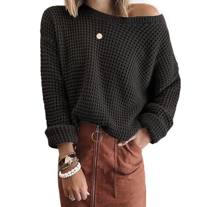 Oversized casual women's knit sweater with a sleeveless design Lune London