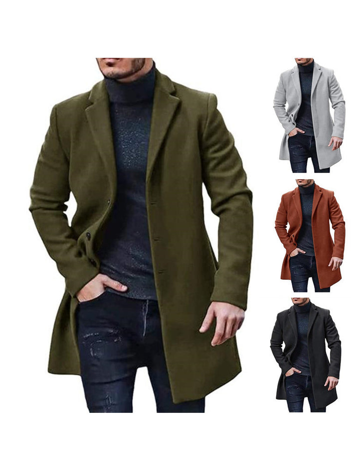 Elegant wool coat for men in slim fit Amarae