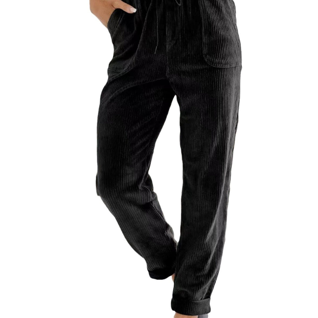 Ladies Comfortable Corduroy Leisure Pants Lune London