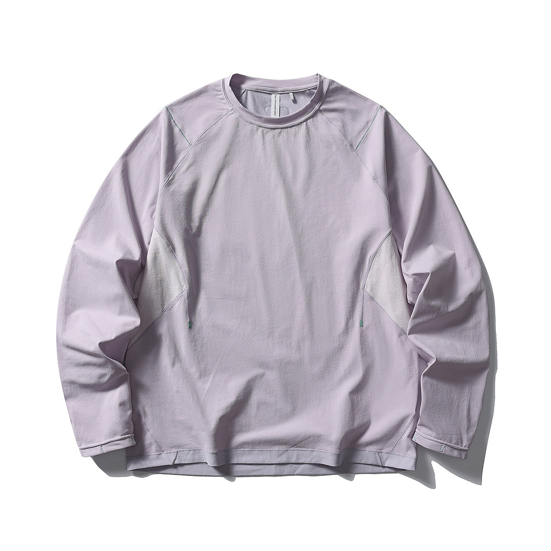 Unisex Technical Longsleeve Sweatshirt with raglan sleeves, mesh inserts and drawstring hem Amarae