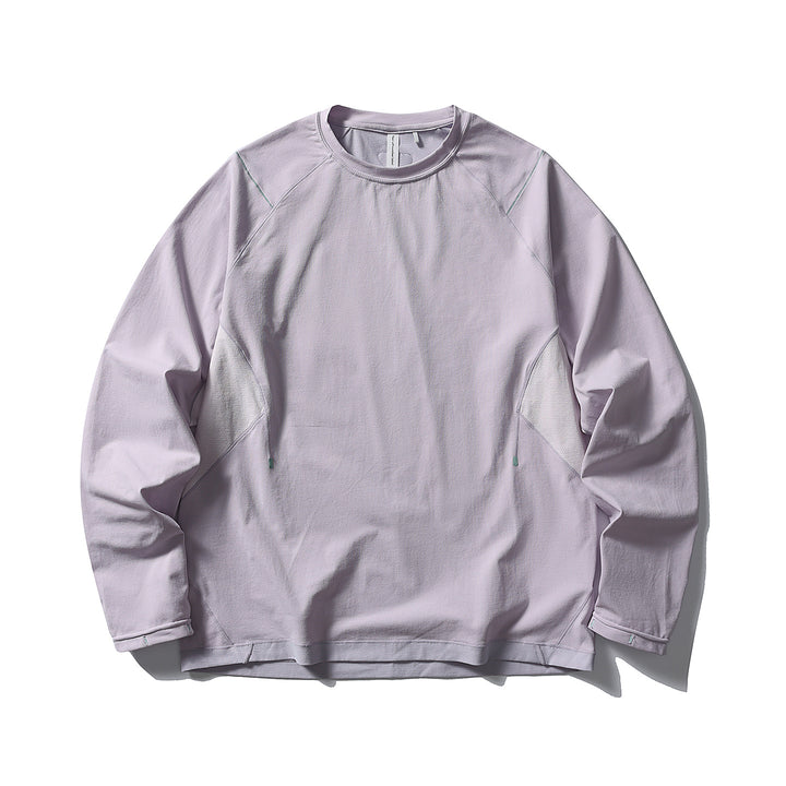Unisex Technical Longsleeve Sweatshirt with raglan sleeves, mesh inserts and drawstring hem Amarae