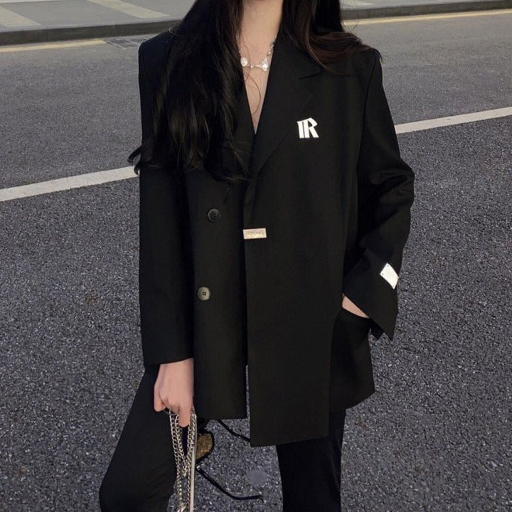Blazer pour femme oversize à double boutonnage avec détails modernes Chic & Stil