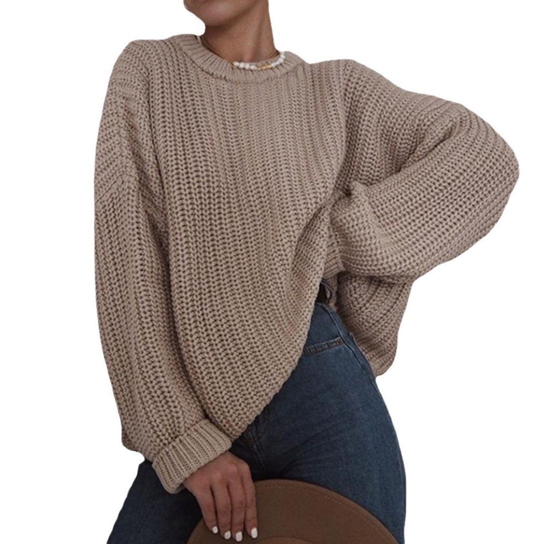 Thick knitted sweater for women with a loose fit and a casual Chic and Still design