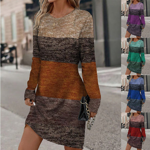 Women's Knit Dress with Fashionable Structured Pattern and Casual Cut Amarae