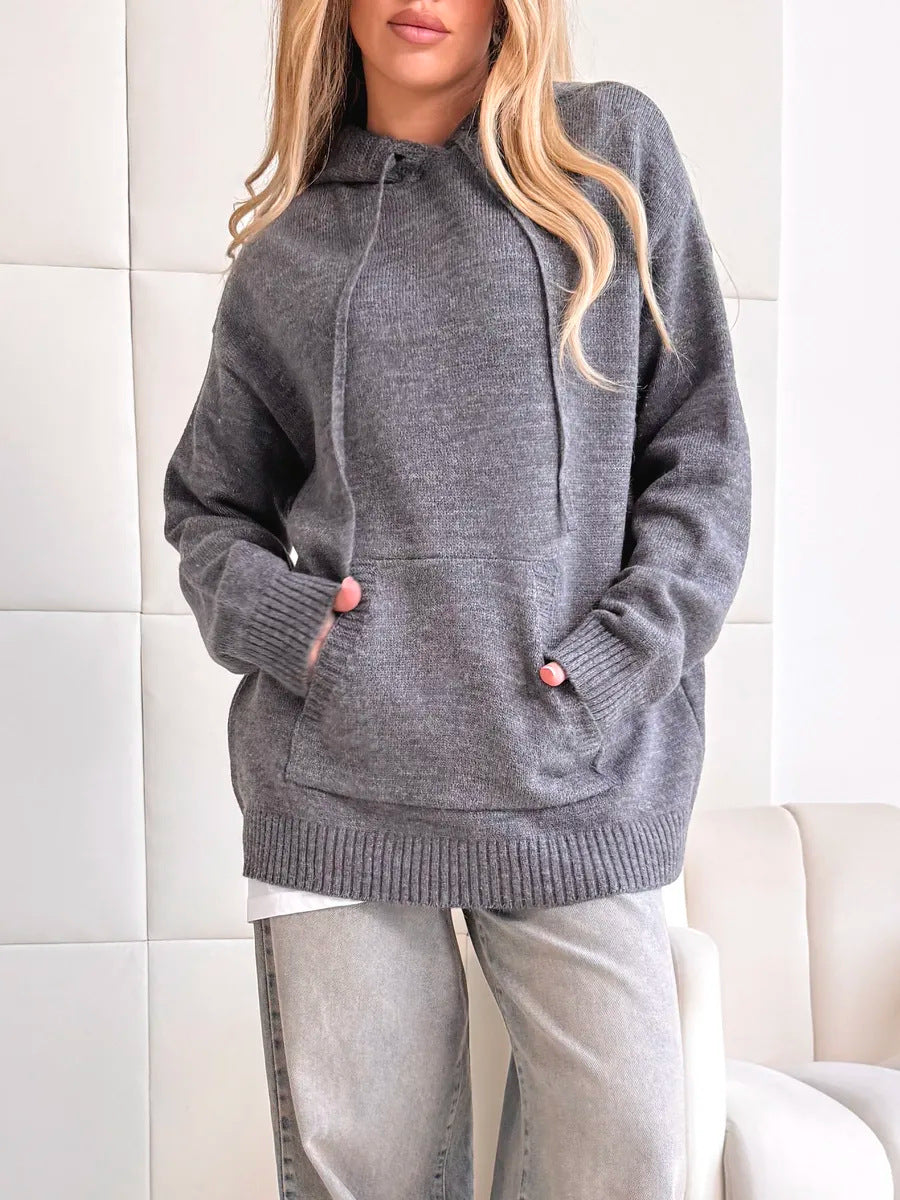 Ladies relaxed hoodie with kangaroo pocket Lune London