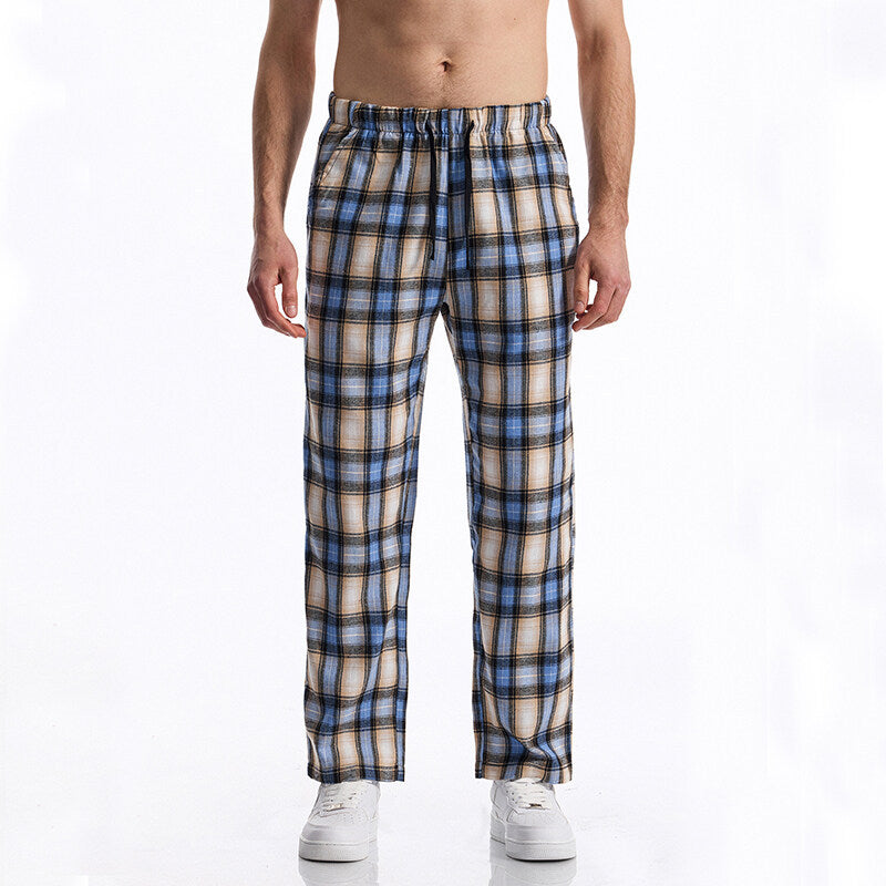 Men's flannel pajama pants with comfortable elastic waistband Lune London