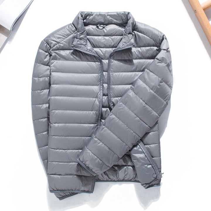 Men's Ultralight Quilted Hooded Jacket with Windproof Microfiber Filling Amarae
