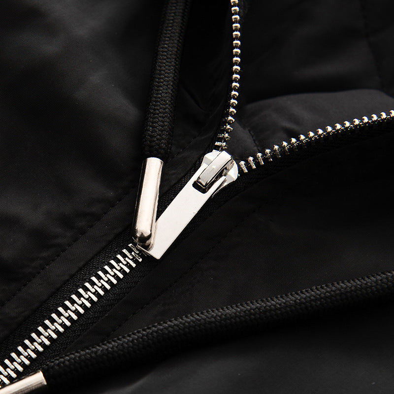 Sporty transition jacket for women with hood and side zips Lune London