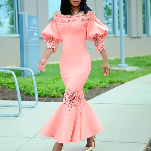 Ladies Elegant Sheath Dress with Lace Sleeves Amarae