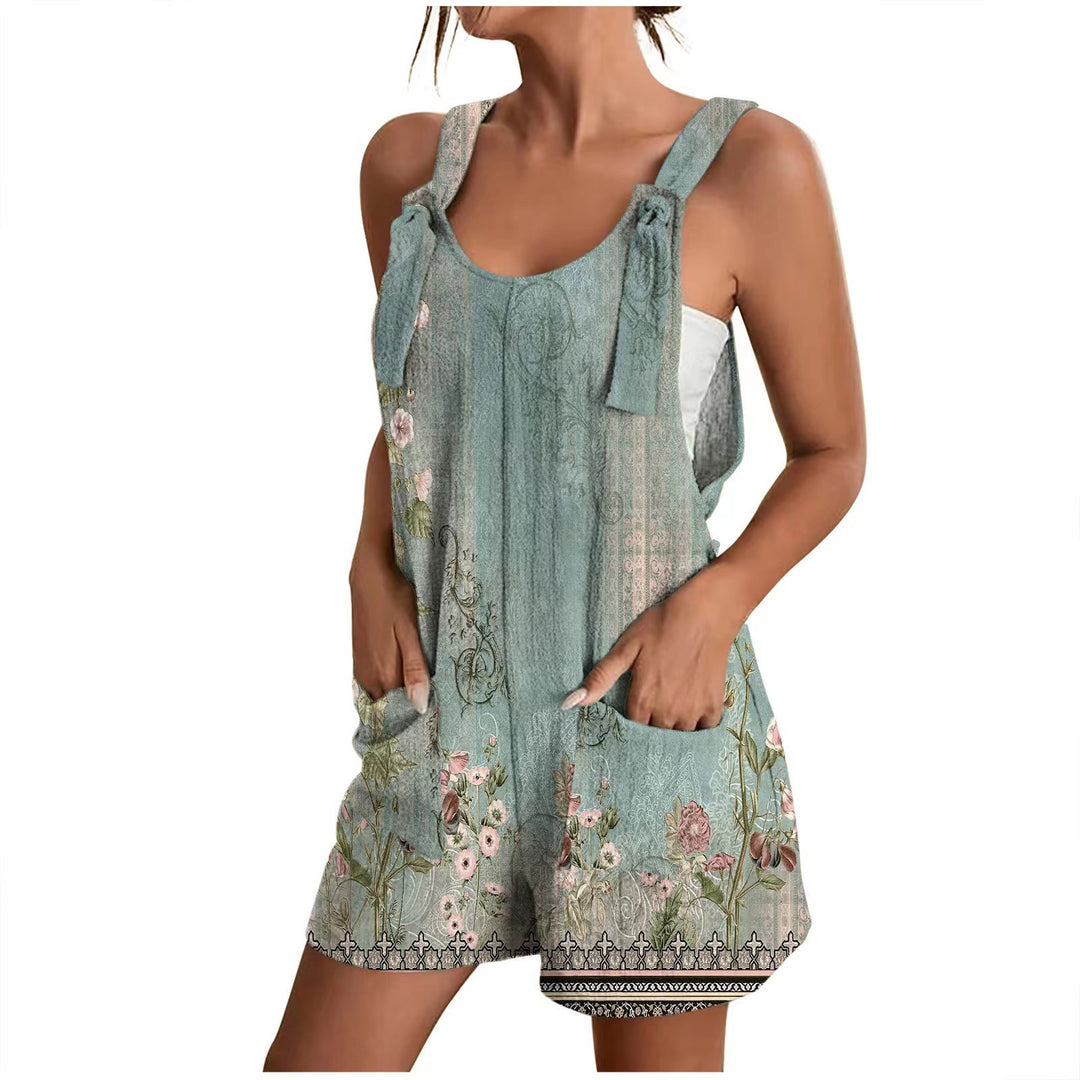 Casual jumpsuit for women with a floral design and practical pockets Lune London