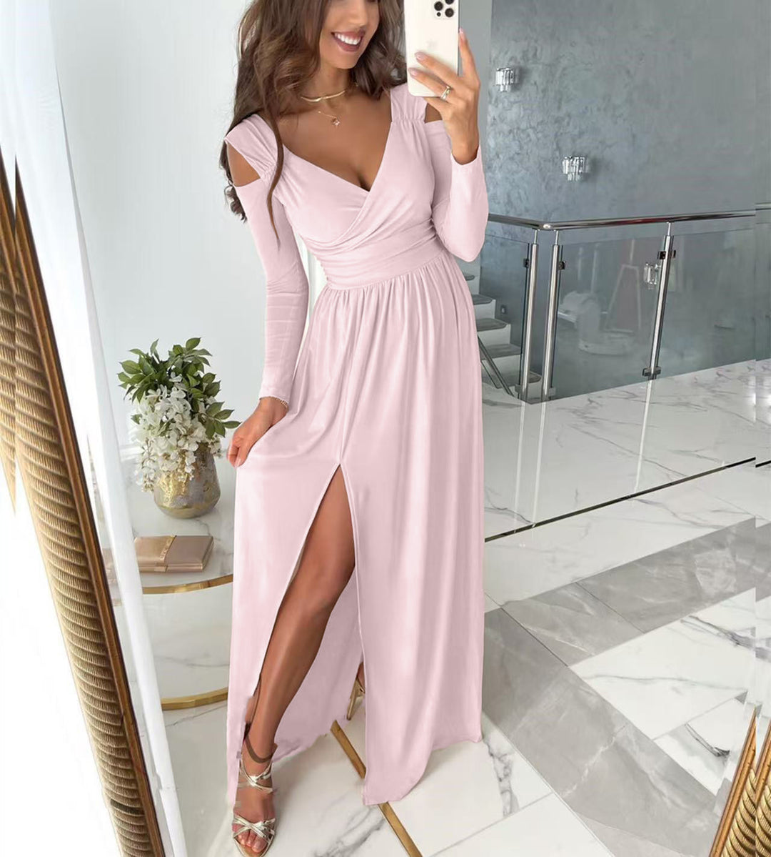 Maxi dress for women with a fitted cut and elegant sleeves Lune London