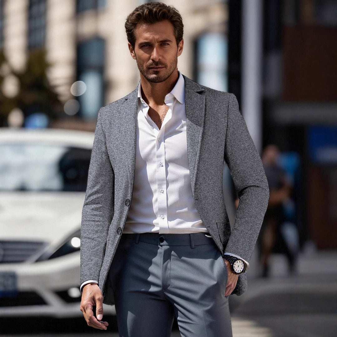 Elegant fitted business suit jacket for men Lune London