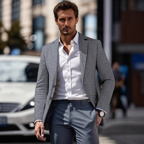 Elegant fitted business suit jacket for men Amarae