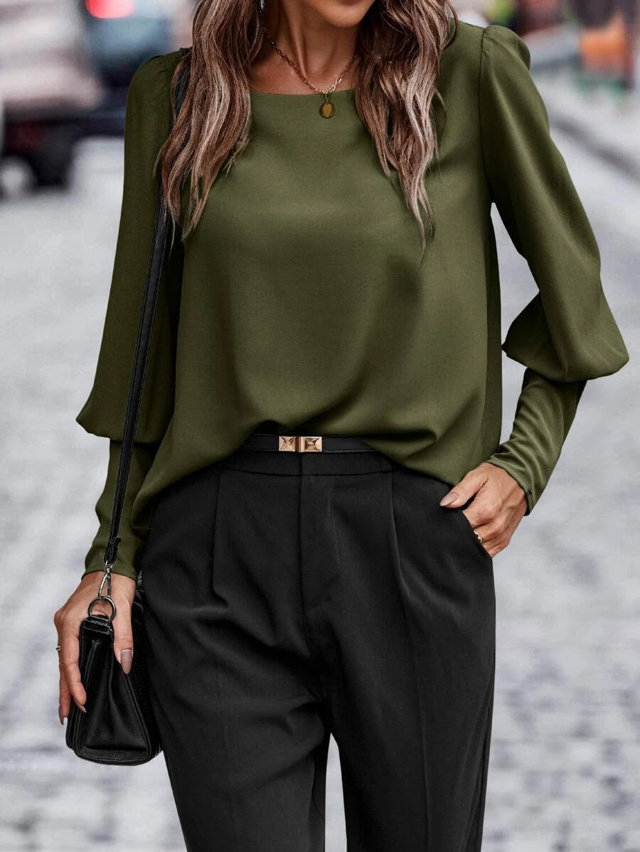 Ladies elegant puff sleeve blouse Lune London