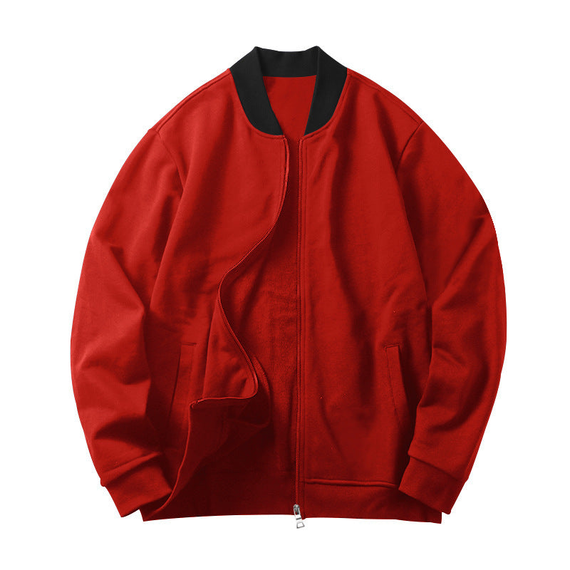 Men's sporty bomber jacket in soft fleece with zip pockets Lune London