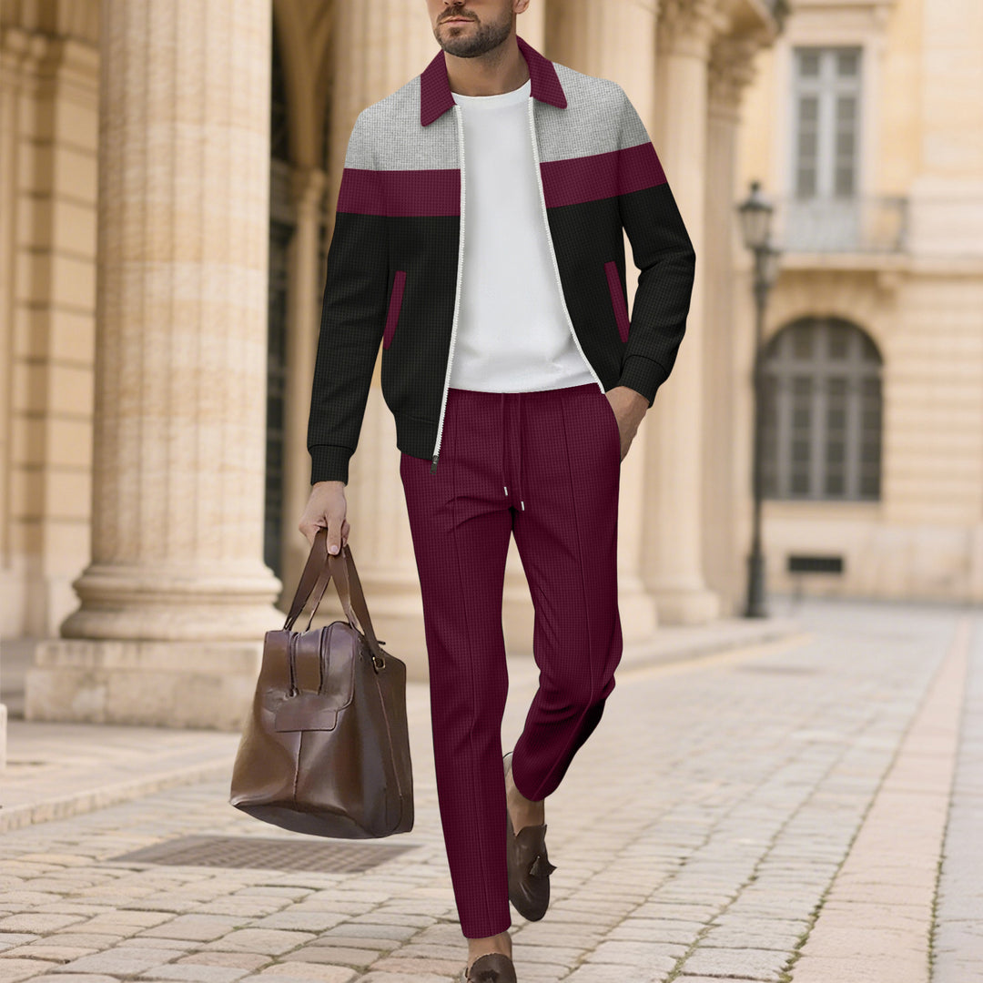 Men's sports set made of breathable material with quilted design Lune London