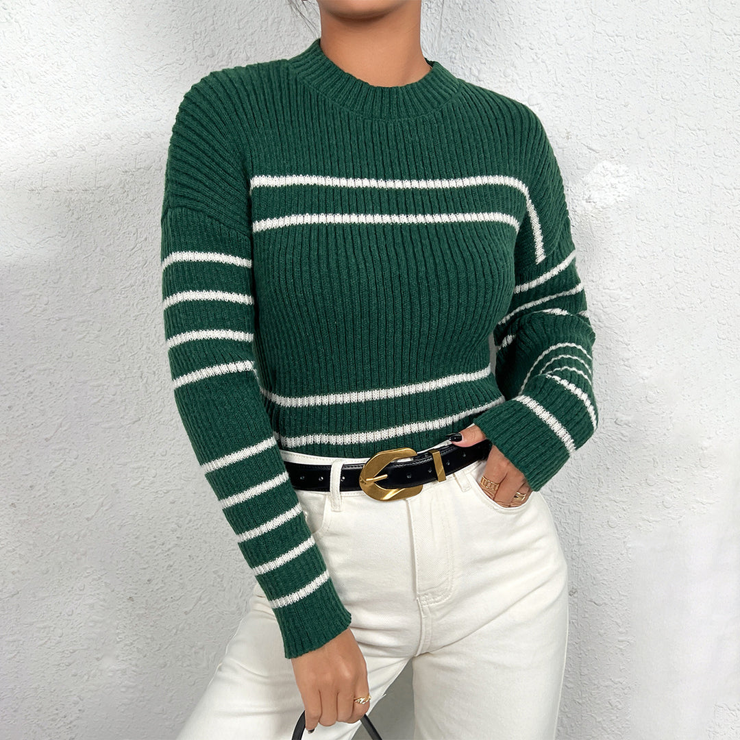 Striped knit sweater for women Lune London
