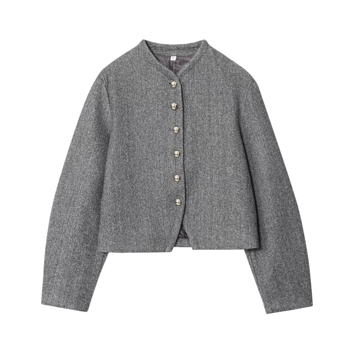 Elegant short jacket for women with button closure and modern fabric Lune London