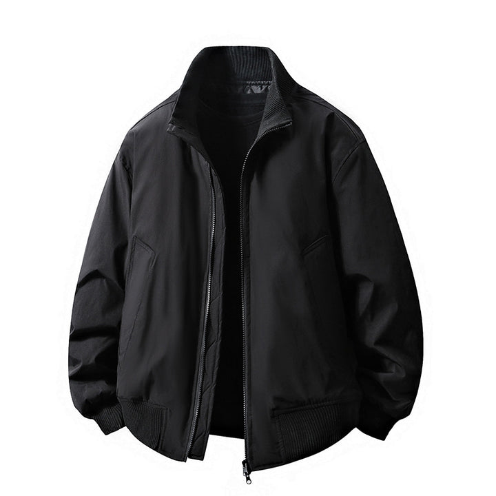 Men's transitional jacket with high collar and practical pockets Lune London