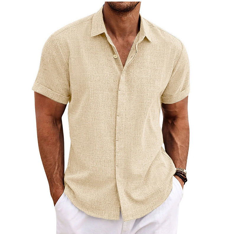 Short sleeve shirt for men in light cotton with pleasant wearing comfort Lune London