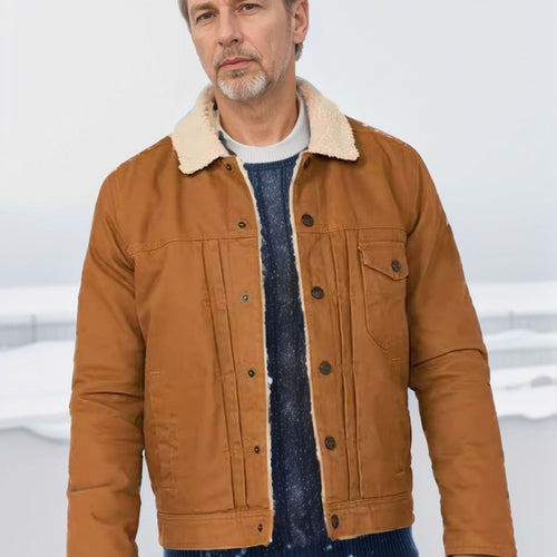 Winter jacket for men made of durable cotton material with teddy lining and practical pockets Amarae