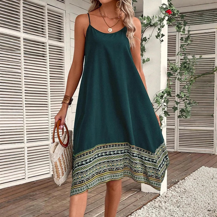 Sleeveless summer dress inspired by bohemian style Lune London