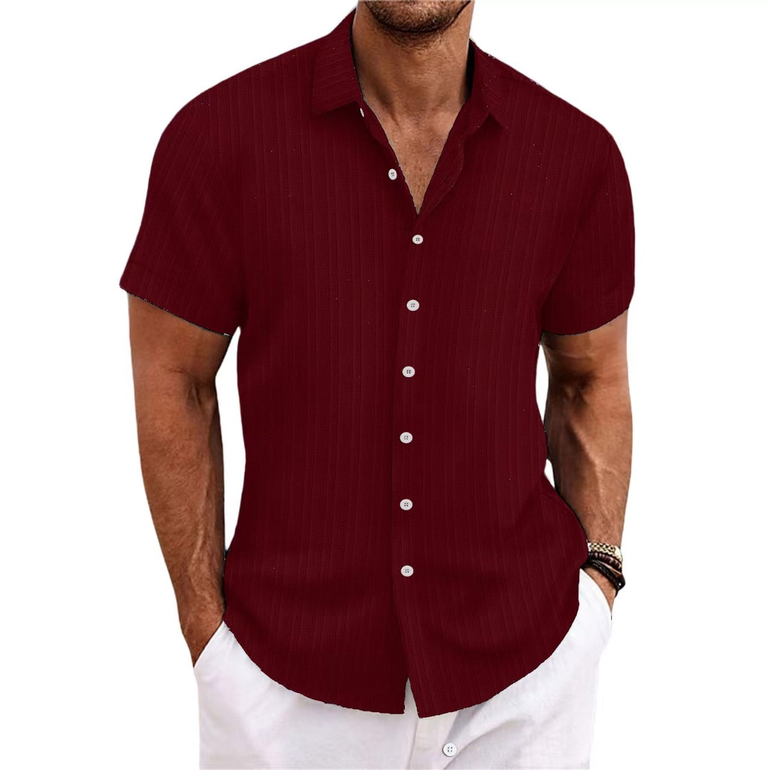 Casual short-sleeved striped shirt for men Amarae