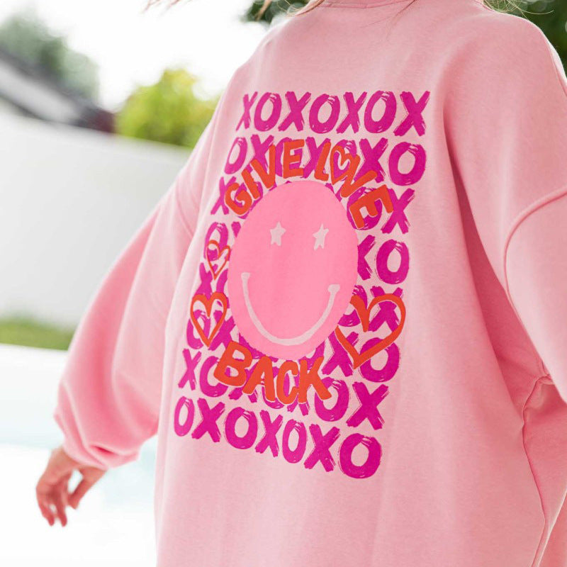 Casual sweatshirt for women with creative pattern and wide sleeves Lune London
