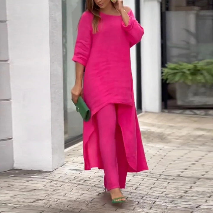 Ladies kaftan léger en deux pièces avec coupe asymétrique Chic & Stil