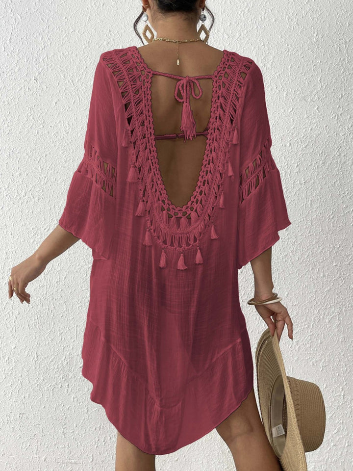 Women's tunic with crochet details for the beach Amarae