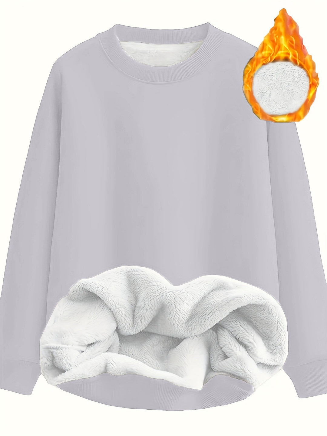 Heated sweatshirt for women with plush lining Lune London
