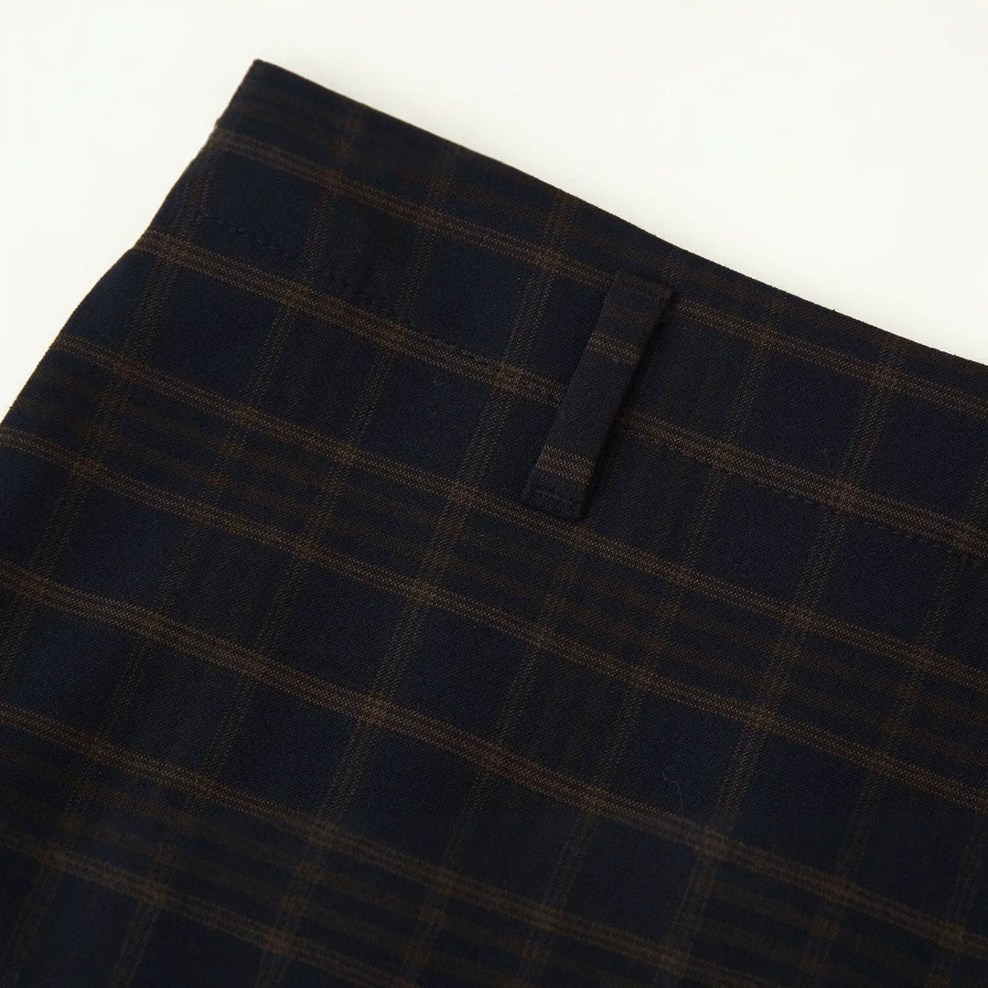 Women's high-waisted pencil skirt with center pleat and belt loops Amarae