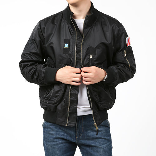 Bomber jacket for men with versatile pockets and durable material Amarae